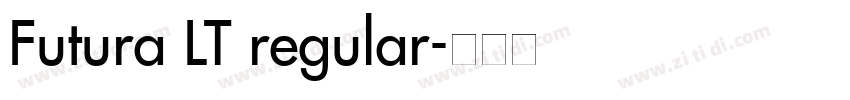 Futura LT regular字体转换